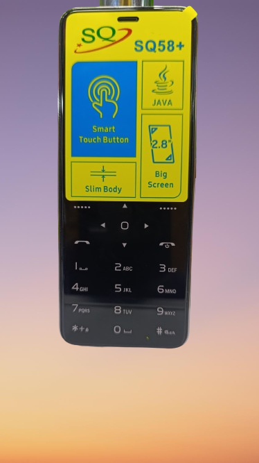 SQ 58 PLUS Slim And Smart Touch Button 64MB Wireless FM 13000mAh 2.8 Inches Screen Wireless FM Bluetooth Call Cell Featured Phones