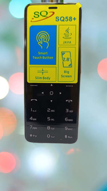 SQ 58 PLUS Slim And Smart Touch Button 64MB Wireless FM 13000mAh 2.8 Inches Screen Wireless FM Bluetooth Call Cell Featured Phones