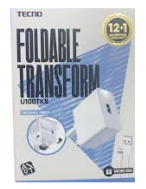 Tecno Foldable Transform Micro-USB super Fast Charger