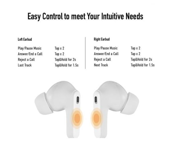 Itel TWS BudsAce Earbuds/pods Ace ENC Bass 35 Hours Bluetooth Wireless Earphones