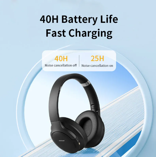 Amaya AEB-H360D Active Noise Cancellation (ANC) Over-Ear Wireless Bluetooth Headphones