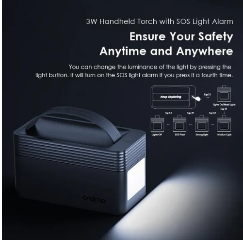 Oraimo PowerBox 600 60000mAh Ultra-high Capacity 22.5W, 5 Outputs in 
 One that Charge 5 Devices Simultaneously Power Bank