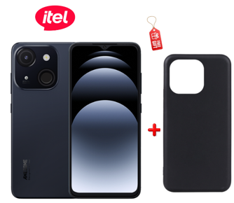 Itel A06 3G Network 32GB+(2+2)4GB RAM 6.6" Screen Phone Dual SIM 4000mAh  Baterry Fingerprint And Face Unlock Android™ 14 Smart Phones + free  Itel Silcon Cover