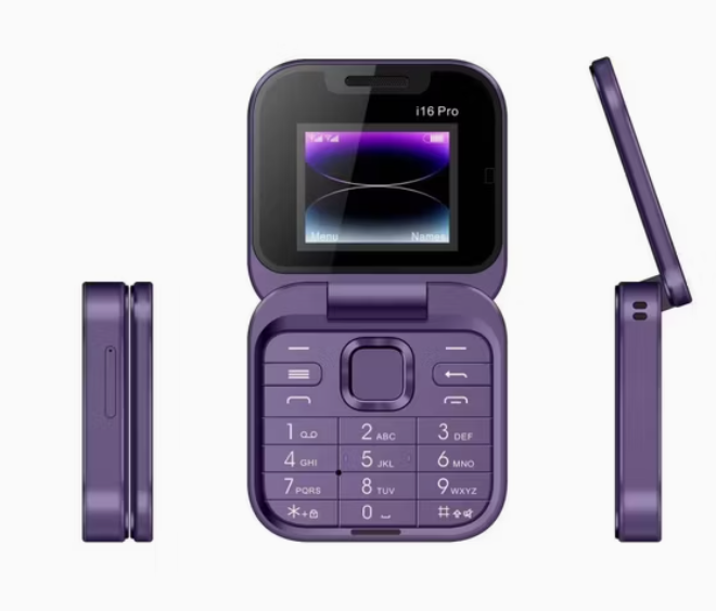 Nemojo 16Pro Mini Flip Mobile Phone 2G SIM Card Small Display Foldable Cell Phone