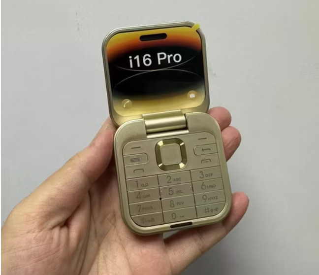 Nemojo 16Pro Mini Flip Mobile Phone 2G SIM Card Small Display Foldable Cell Phone