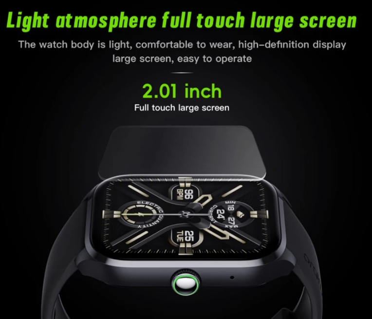 SPECIAL OFFER! Oraimo Watch 5 Lite 2.01" HD Screen Bluetooth Call and Message Reminder Waterproof Sports Smart Watch