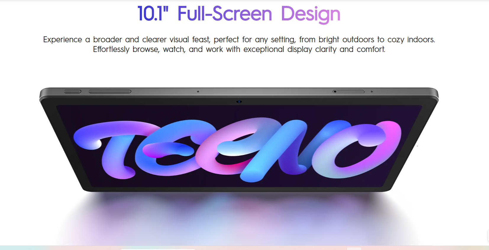 TECNO MEGAPAD 10 128GB storage with 4GB RAM 10.1-inch HD+ 7000mAh battery Android 14 Tablet Smart Phone + FREE TABLET COVER