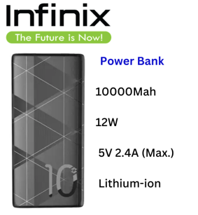 Infinix XP10 Powerbank 10000 mAh 12W charging TYPE IN and OUT Portable Power Bank
