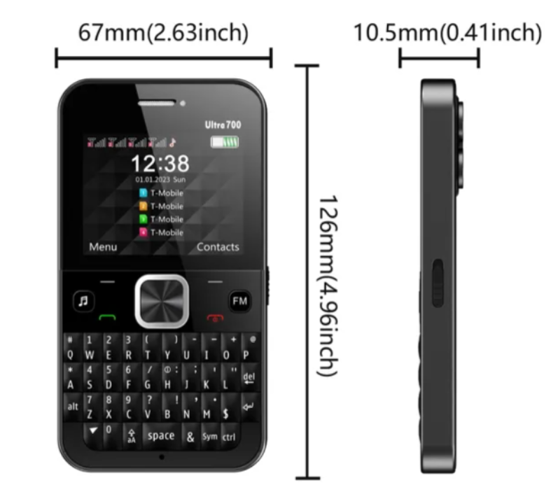 Latest 2026 KGTEL Asha 100 Cell Phones 2.4 Display 2000mAh Battery TYPE-C Charger 64MB RAM FM Radio Dual Sim Small Mini Pocket Mobile Feature Phone