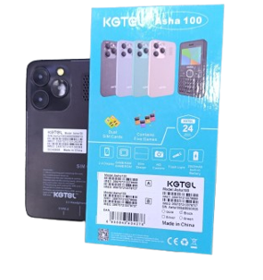 Latest 2026 KGTEL Asha 100 Cell Phones 2.4 Display 2000mAh Battery TYPE-C Charger 64MB RAM FM Radio Dual Sim Small Mini Pocket Mobile Feature Phone
