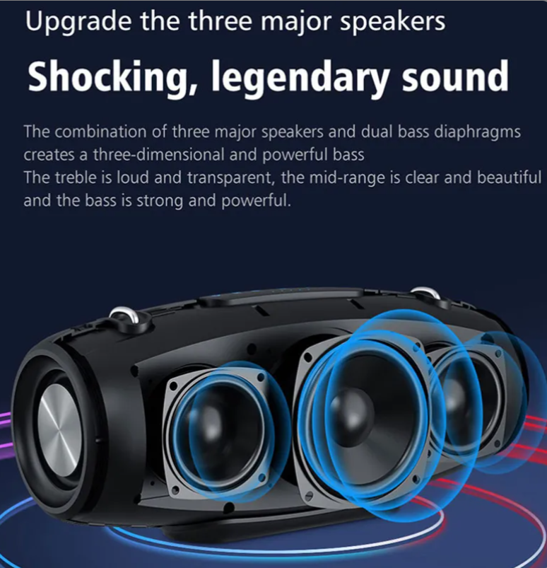 Amaya BD88 PRO Wireless Bluetooth speaker 60W 14000mAh with 3D Sound Effects Bluetooth Speaker