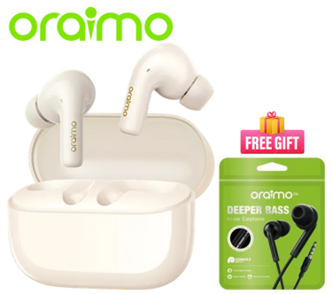 oraimo SpaceBuds Z ANC True Wireless Bluetooth Earphones with Spatial Audio + free Oraimo Wired Earphones