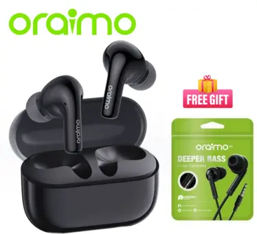 oraimo SpaceBuds Z ANC True Wireless Bluetooth Earphones with Spatial Audio + free Oraimo Wired Earphones