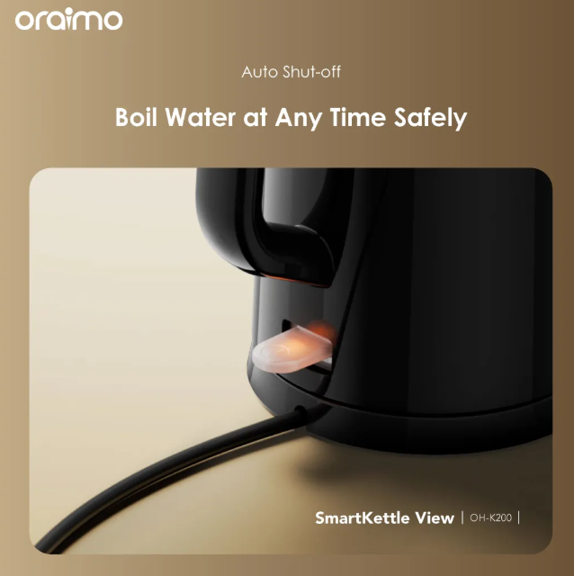 oraimo SmartKettle View 1.7L 304 Stainless Steel Electric Kettle + Free Thermo-flask