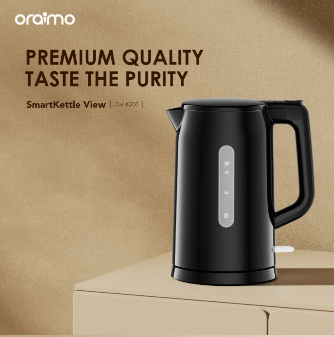oraimo SmartKettle View 1.7L 304 Stainless Steel Electric Kettle + Free Thermo-flask