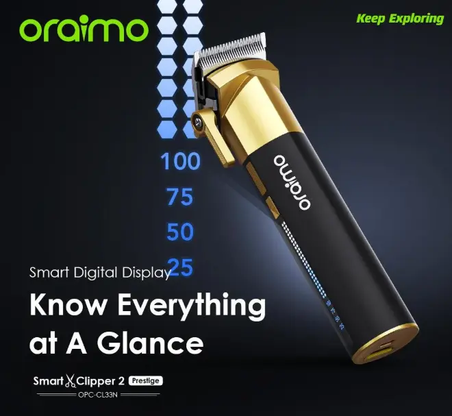 oraimo Smart Clipper 2 Prestige Self-Sharpening Cordless Hair Clipper  Kinyuzi  Shaving Machine