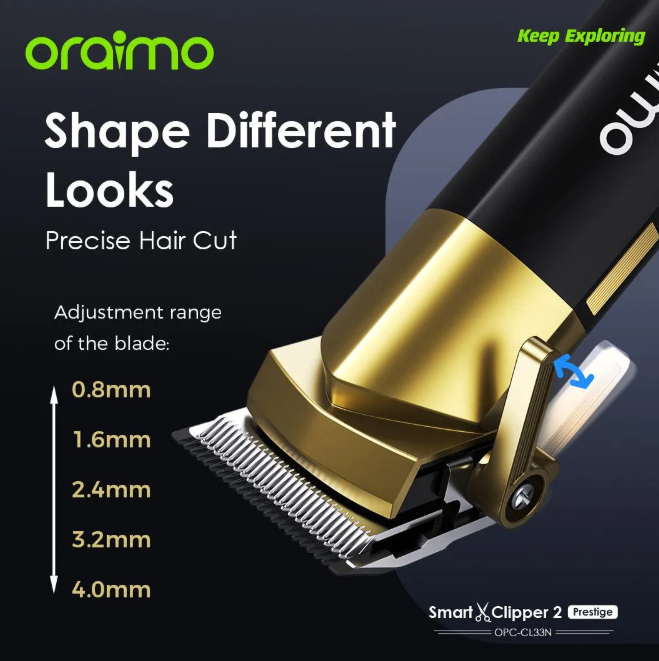 oraimo Smart Clipper 2 Prestige Self-Sharpening Cordless Hair Clipper  Kinyuzi  Shaving Machine