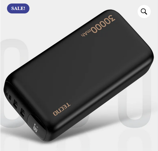 Tecno 3 Way High-Speed Charging 30000 mAh Multi-Protection Power Bank