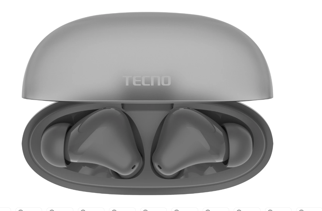 TECNO-TWS-Buds-4-25dB-ANC-Auto-Connection-Pop-up-Multi-EQ-Effects-with-Welife-APP-Auto-Game-Mode-28-Hour-of-Playtime-4-Mics Bluetooth Earphones