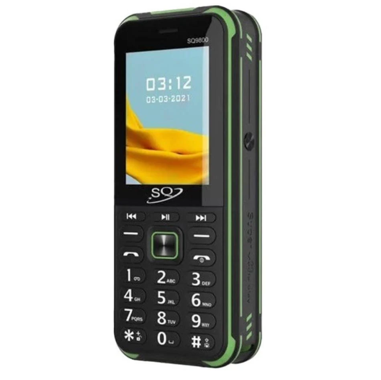 SQ9800 Rugged Phone: Dual SIM, Powerful Bluetooth Speaker, Power Bank, Magic Voice, VGA Camera, 20,000 mAh Battery, LED Flashlight, FM Radio Featured Cell Phones