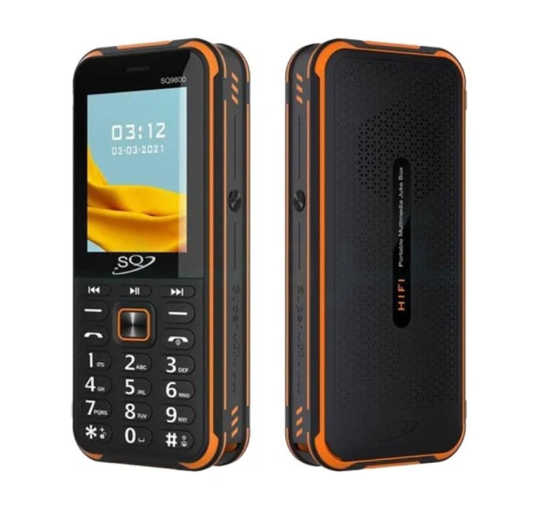 SQ9800 Rugged Phone: Dual SIM, Powerful Bluetooth Speaker, Power Bank, Magic Voice, VGA Camera, 20,000 mAh Battery, LED Flashlight, FM Radio Featured Cell Phones