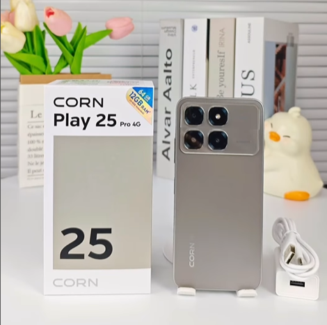 Corn play 25 pro 4G 64GB + 12GB(4+8)GB  Dual SIM 4G 6.6”HD+Waterdrop Screen 5000mAh 8MP Rear 13MP Android 14.0 Smart Phones