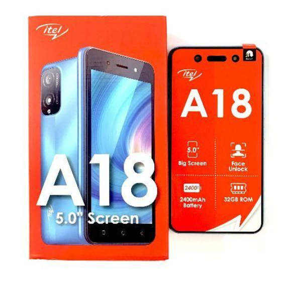 Itel A18, 5.0" Display, 32GB ROM +1GB RAM (Dual Sim) 2400mAh Android Smart Phones