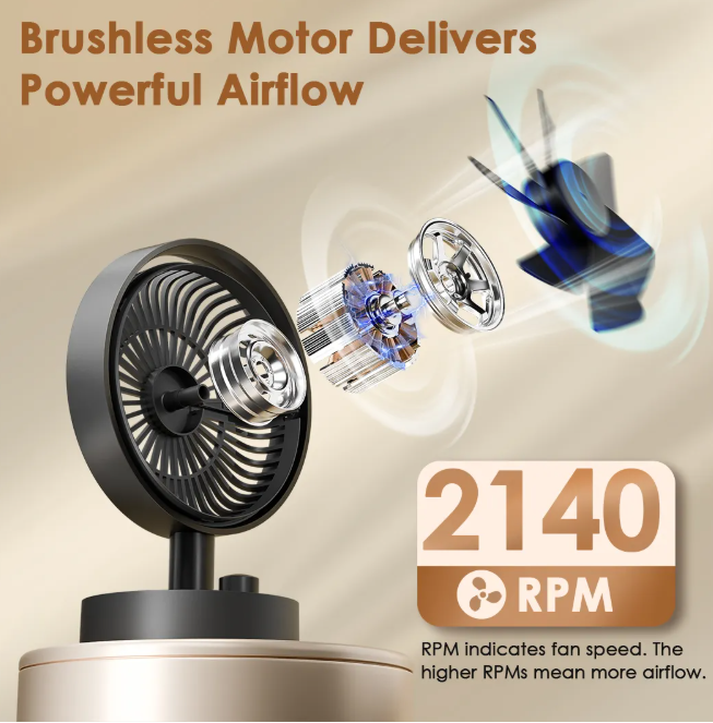 oraimo SmartTableFan 5W Up to 7 Hours Run Time Table Fan