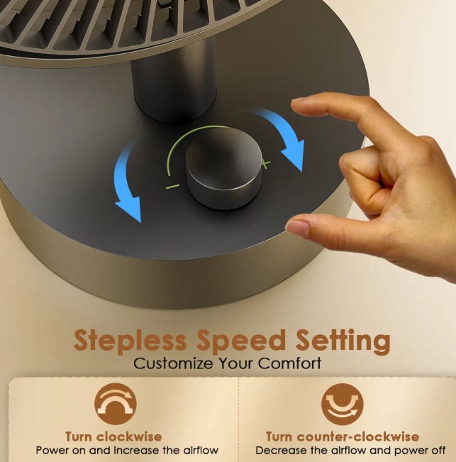 oraimo SmartTableFan 5W Up to 7 Hours Run Time Table Fan