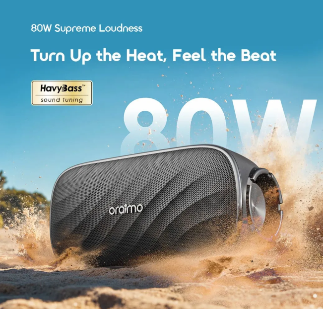 oraimo SpaceBox Pro 80W Karaoke-Support Wireless Speaker + Free Shoulder Strap Included