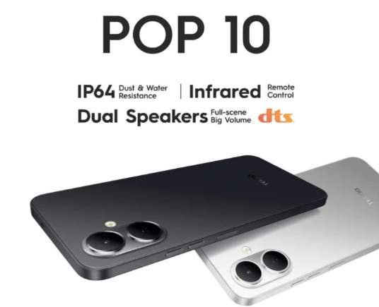 TECNO POP 10 3GB+64GB 6.78-inch FHD  5000mAh Battery 13MP Main Camera Dual SIM 4.5G FAST NETWORK Android 15 (Go Edition) Mobile Phones > Smart Phones