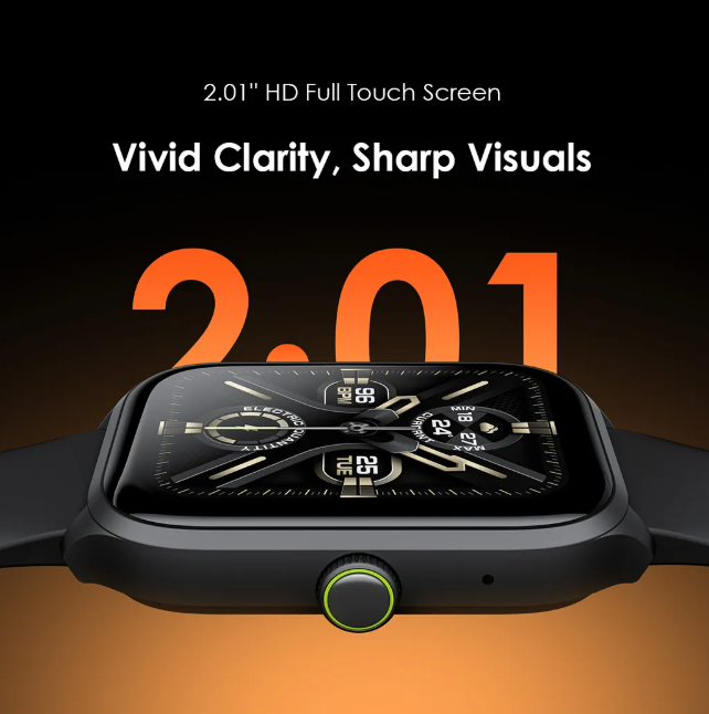 oraimo Watch 5 Lite 2.01" HD IP68  AI-Generated Watch Faces  HD Voice in Calls Smart Watch