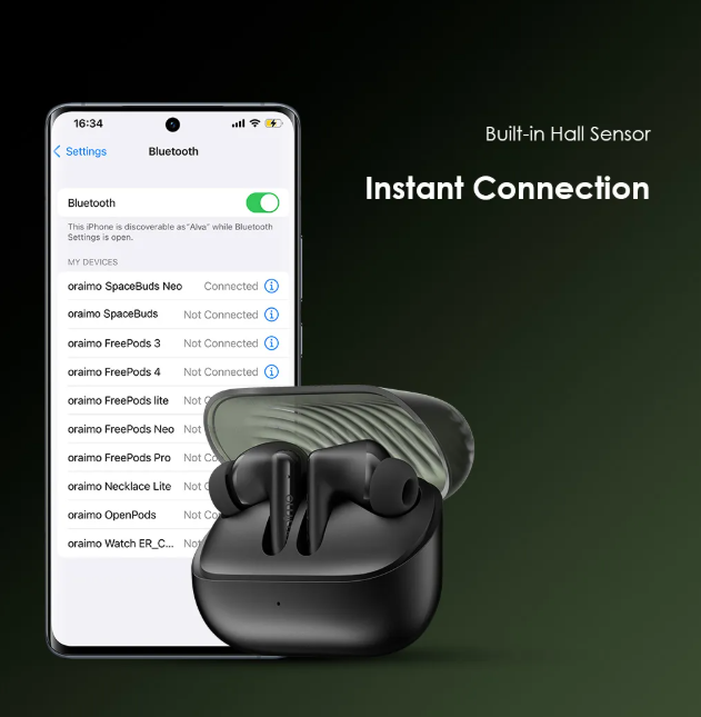oraimo SpaceBuds Neo True Wireless Spatial Earbuds Noise Reduction in Call Sound360 Spatial Audio  Bluetooth Earphones