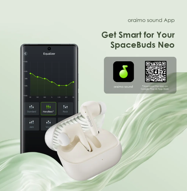 oraimo SpaceBuds Neo True Wireless Spatial Earbuds Noise Reduction in Call Sound360 Spatial Audio  Bluetooth Earphones