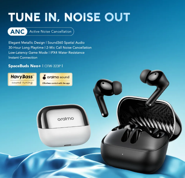 oraimo SpaceBuds Neo+ ANC Spatial Audio True Wireless Earphones