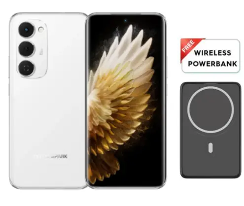 ORIGINAL! Tecno Spark 40 Pro Plus, 6.78''AMOLED Display Screen, 256GB OR 128GB 16GB(8+8)GB ROM 50MP AI, 5200mAh 45W Charging Android 15  Smart Phones + Wireless Power Bank as a Gift