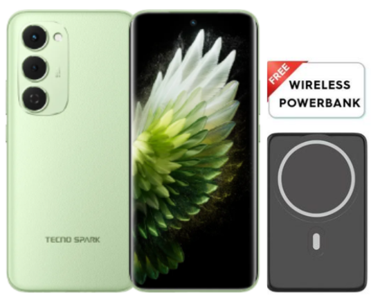 ORIGINAL! Tecno Spark 40 Pro Plus, 6.78''AMOLED Display Screen, 256GB OR 128GB 16GB(8+8)GB ROM 50MP AI, 5200mAh 45W Charging Android 15  Smart Phones + Wireless Power Bank as a Gift