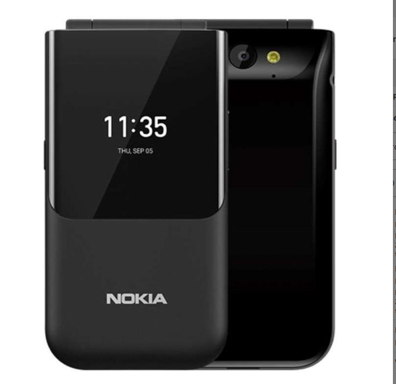 Original Nokia 2720 Flip (2019) Black 4G LTE Dual SIM  Unlocked  Cell Phone NEW