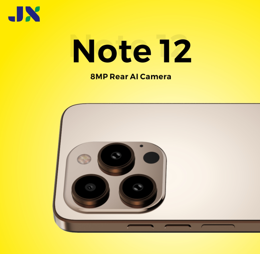 OFFER! OFFER! JX Note 12 Smartphone , 4GBRAM + 64GB ROM , 6.6″ HD+ Incell 5000mAh Battery Dual sim 5MP Front + 8MP Rear AI Camera  Smart Phones