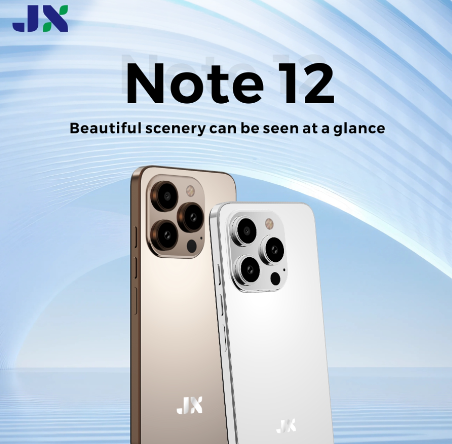 OFFER! OFFER! JX Note 12 Smartphone , 4GBRAM + 64GB ROM , 6.6″ HD+ Incell 5000mAh Battery Dual sim 5MP Front + 8MP Rear AI Camera  Smart Phones