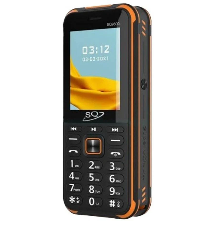 SQ9800 Rugged Phone:20,000mAh  Dual SIM, Powerful Bluetooth Speaker, Power Bank, Magic Voice, VGA Camera, 5980mAh Battery, LED Flashlight, FM Radio  Featured Phones