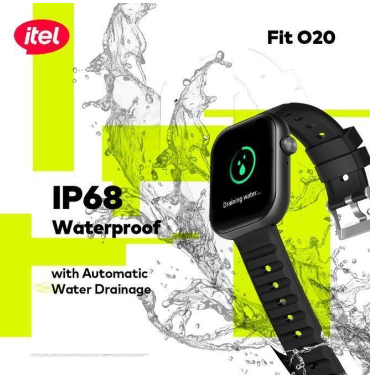 itel Smart Watch Fit O20 – 2.04" HD Display, IP68 Waterproof, AI-Powered Watch Faces, BT 5.3, Extra Strap, Smartwatches
