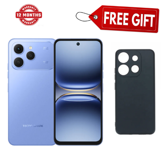 Tecno Spark 40 AI Phone 128GB + 8GB(4+4) 6.67'' Hole Screen 50MP Main Camera 8MP Front Camera 45W Super Charging 5200mAh BatterySide Fingerprint Infrared Remote Control Free Cover SmartPhones