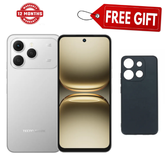 Tecno Spark 40 AI Phone 128GB + 8GB(4+4) 6.67'' Hole Screen 50MP Main Camera 8MP Front Camera 45W Super Charging 5200mAh BatterySide Fingerprint Infrared Remote Control Free Cover SmartPhones