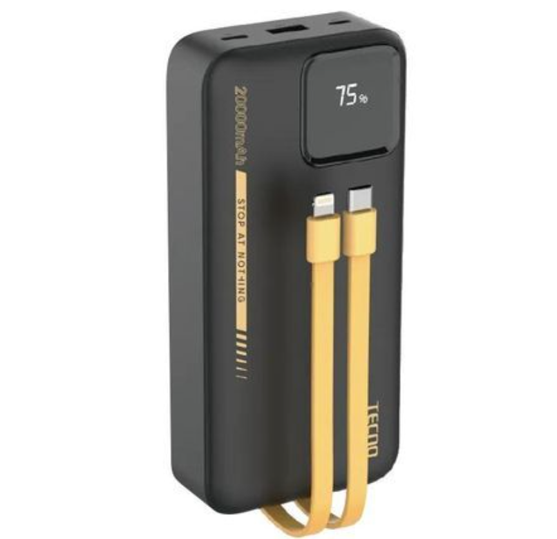 TECNO TPB-P204Q 20000mAh 22.5W  FAST CHARGING Omni Tank PB With LED display Power Banks