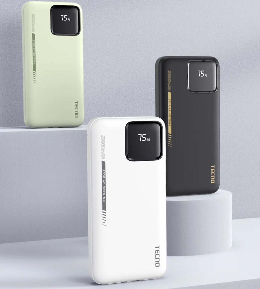 TECNO TPB-P204Q 20000mAh 22.5W  FAST CHARGING Omni Tank PB With LED display Power Banks
