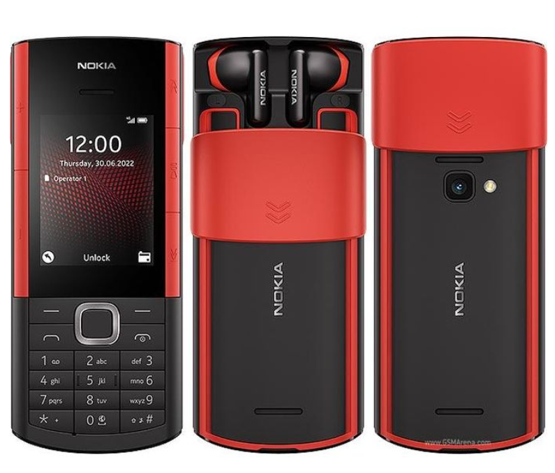 Special Offer! New Nokia 5710 Keypad Phone With Inbuilt Wireless Earbuds, Dual Sim, Bluetooth, Featured Phones and Bluetooth Earphones