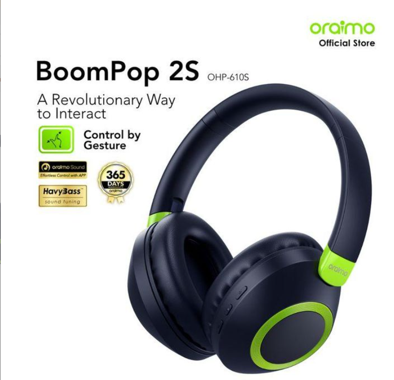 HEADPHONES!! Oraimo BoomPop2S ENC Over-Ear Wireless Headphones
