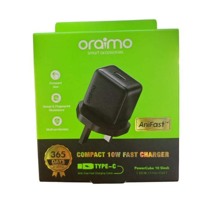 Oraimo Original Type C fast charger and cable