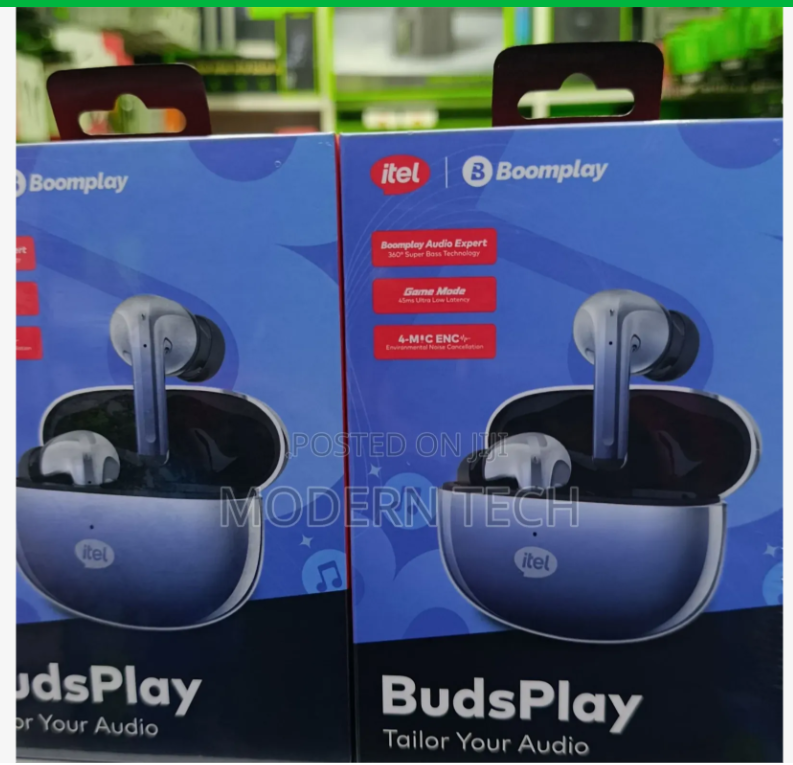Itel Budsplay Buds Bass 4 Mic, Enc 45ms Ultra Low Latency Earbuds